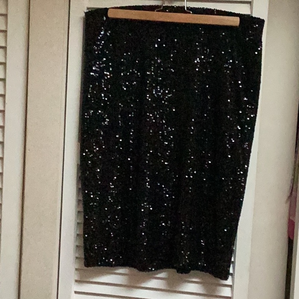 Black Sequin Skirt